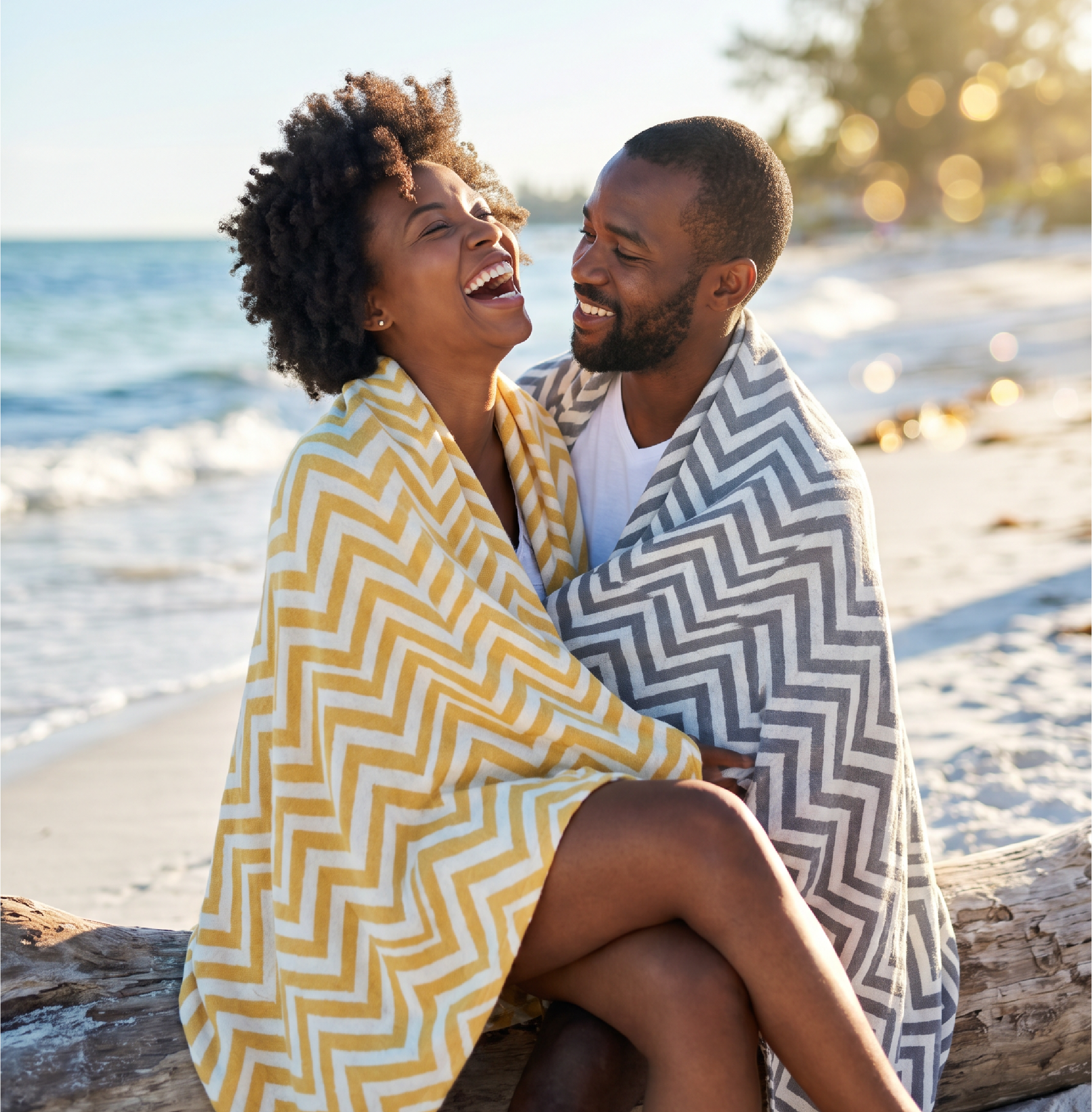 Couple enjoying sunset at Samri Apartments