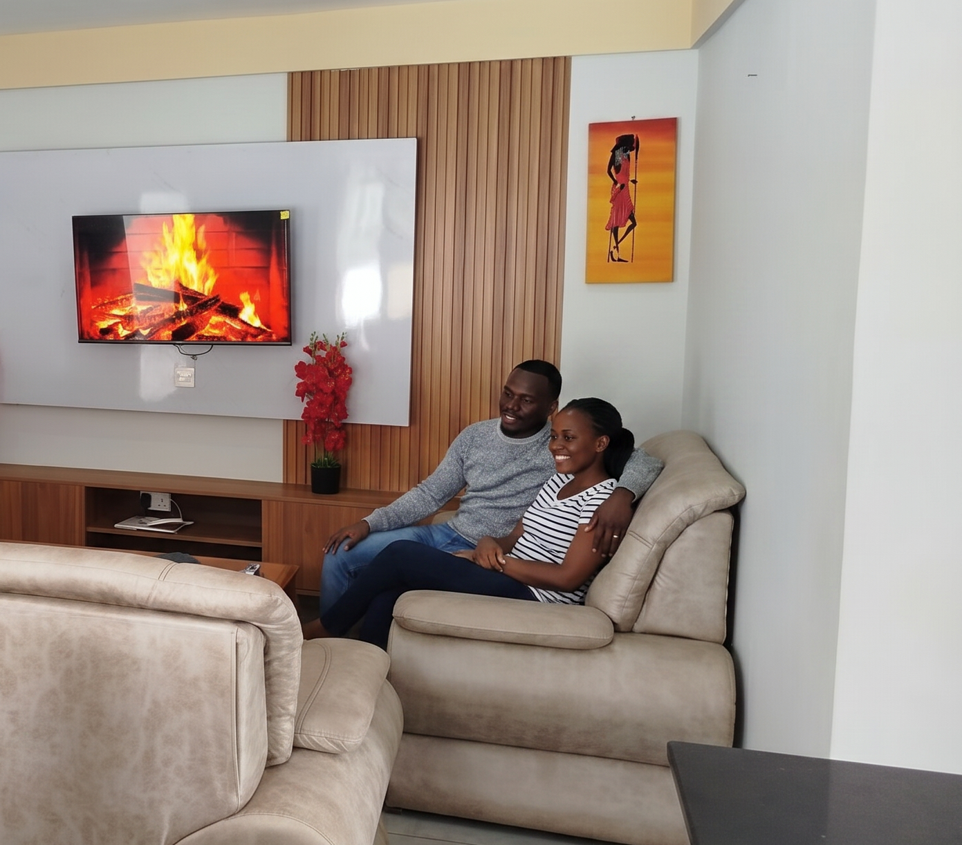 Romantic couple at Samri Apartments